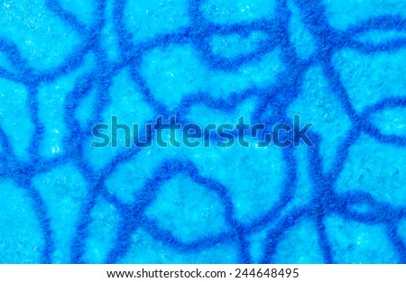 Turquoise  fabric texture of wool with  yarn. Craft background