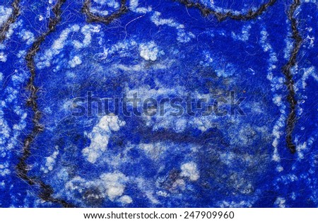 Blue night sky fabric texture of wool .  Craft background