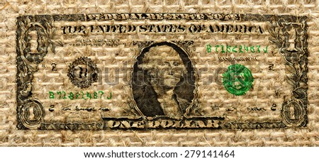 dollar print on canvas,    background