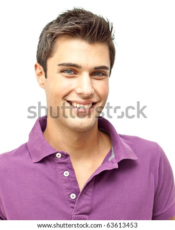 Handsome smiling young man portrait