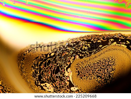 Abstract pattern of a soap film