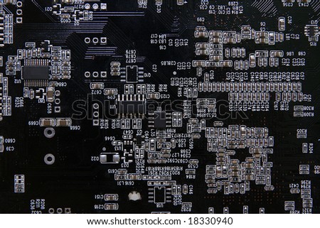Closeup photo of computer card.