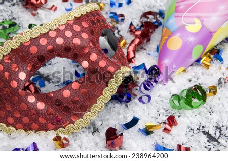 Party Hat and Mask close View