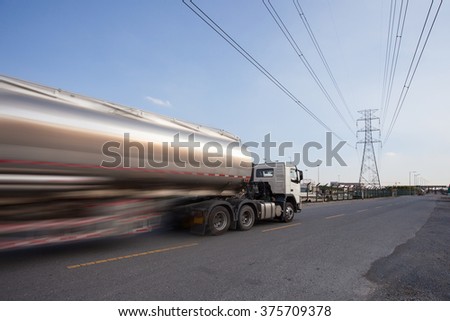 A Big Fuel Tanker Truck