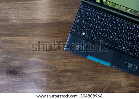computer notebook on desk.