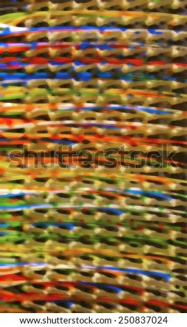 Wires on a connection block, some images blured to a background affect using median noise reduction,