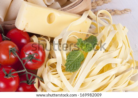 fresh pasta with natural foods balanced diet