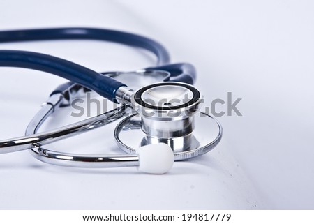Medical stethoscope isolated on white background objects