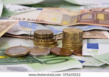 money and funds from the European currency economy