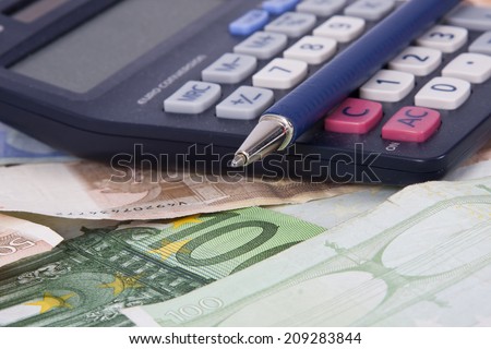 Still life of objects of the economy and finance