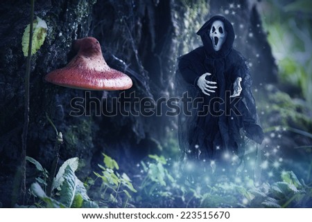 specter of death in the enchanted forest, halloween