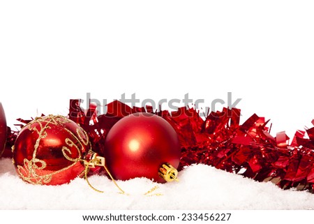 christmas ornaments with white space
