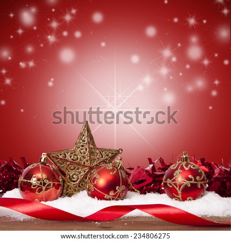 funds with traditional Christmas decoration and Christmas holidays