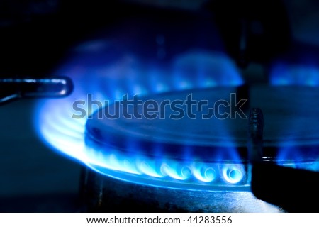flames of gas stove