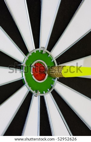 bull\'s-eye, a concept of success and competitiveness