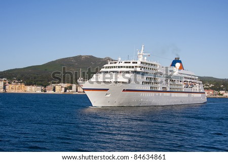 cruise ship by sea, travel and transportation