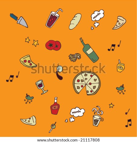 Pizza Vector Free on Pizza Party Pattern Stock Vector 21117808   Shutterstock