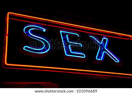 Paris - Detail of sexy shop sign, no copyrighted logo