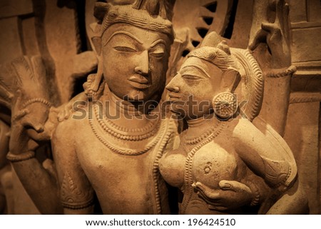Indian lovers in tantric position north-west India original manufact 10-11 century Indian lovers in tantric position north-west India original manufact 10-11 century