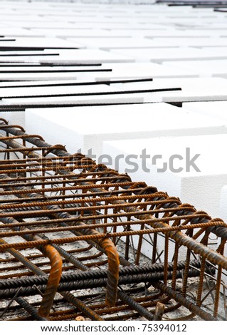 concrete floor detail. stock photo : Technical detail of building operations: floor.