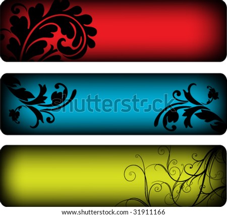 floral banner vector. stock vector : flower banner