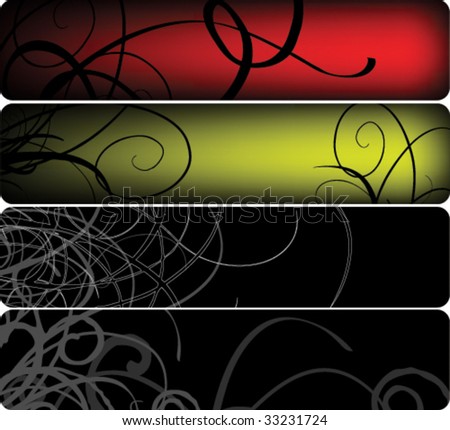 floral banner vector. stock vector : flower banner