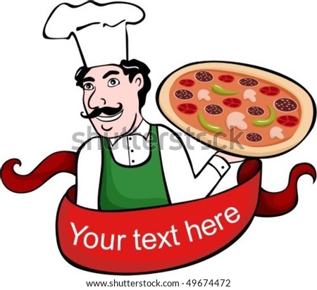 pizza pizza menu. stock vector : chef menu pizza
