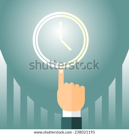 Business time - the symbol clock for infographics. vector format.