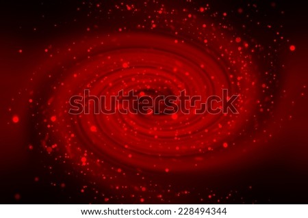 Abstract fractal background. Spiral red galaxy