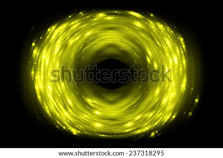 Abstract fractal gold background with crossing circles and ovals. disco lights background.