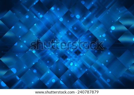 Abstract recursive blue bright brilliant