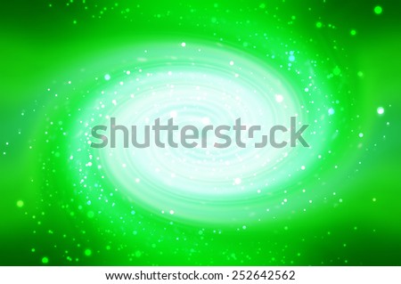 geometrical green fractal background. Spiral galaxy