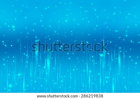 Blue bright abstract background with stars
