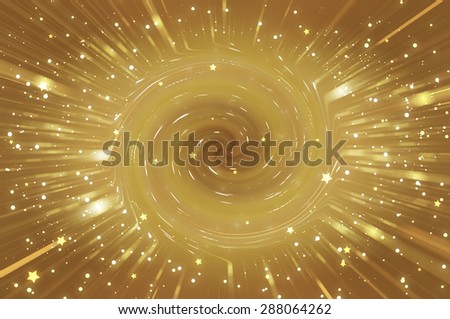 Gold bright abstract background with stars