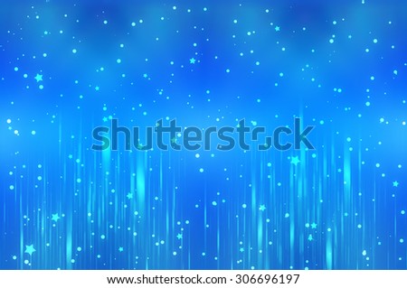 Blue bright abstract background with stars