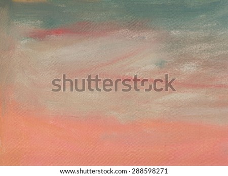 Abstract pink blue background oil painting