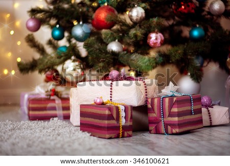 Christmas gifts under the tree