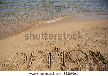 Word written in sand