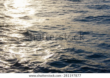 sea water with waves and patches of light