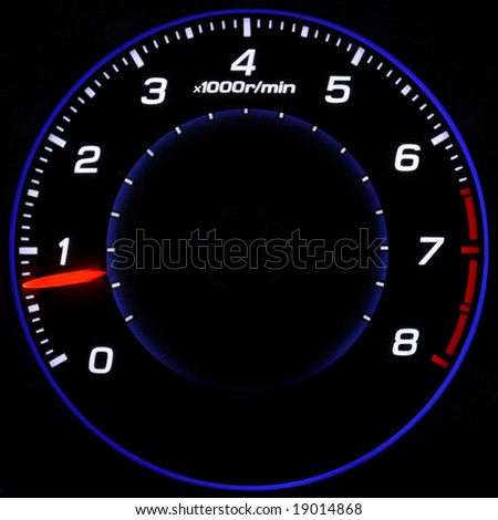 Tachometer at idle rpm