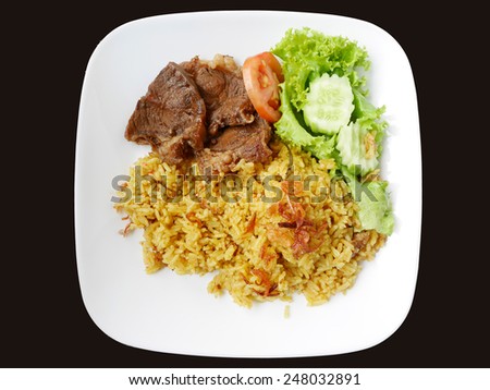 \'Khao Mok Nua\' Thai Beef Biryani, Halal Beef and Curry Rice