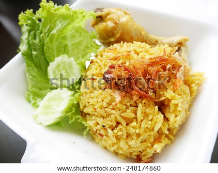 'Khao Mok Gai' Thai Chicken Biryani, Halal Chicken and Curry Rice