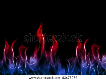 stock photo Red White and Blue Flames A fractal filtered image of red 