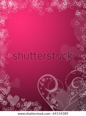 Valentine Background A raster illustration of a Valentine background. Vertical.