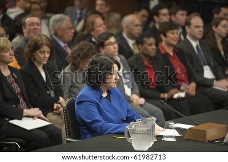 WASHINGTON - JULY 13 : US Supreme Court Nomimee hearing Sonia Sotomayor July 13, 2009 in Washington, DC
