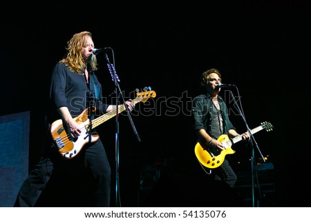 JAPAN - MARCH 13: Jeff Pilson and Thom Gimbel of Foreigner perform on March 13, 2007 Tokyo, Japan