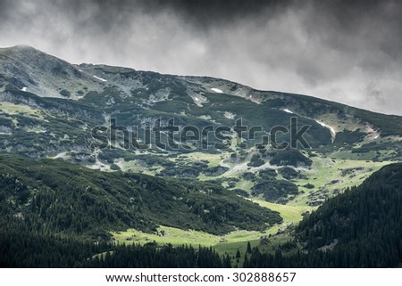 High Mountain Landscape in the Southern Carpathians of Romania. High Mountain Landscape.