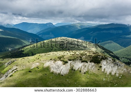 High Mountain Landscape in the Southern Carpathians of Romania. High Mountain Landscape.