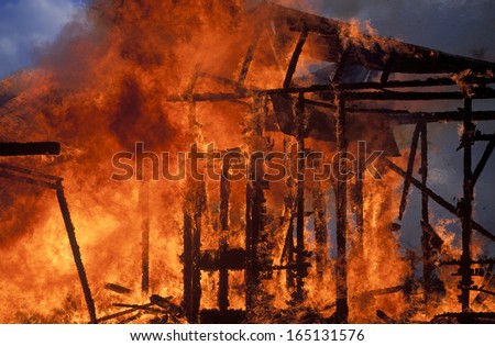 House fire in Country Victoria, Australia.