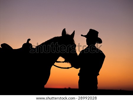 Cowboy On Horse